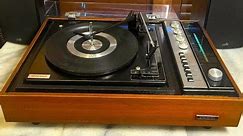 SYLVANIA STEREO MS110W w/Serviced BSR C123 Stacking Record Changer & New Polk T15 Two Way Speakers