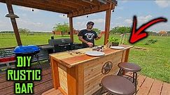 DIY Rustic Bar & Prep Table - Less Than $100