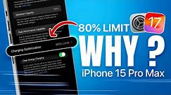 iOS 17 - NEW 80% Charging Limit Feature - WORTH IT ?