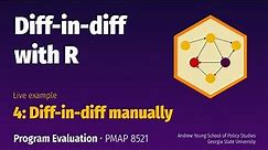 PMAP 8521 • Example: Diff-in-diff with R: 4: Diff-in-diff manually