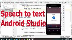How to create google speech to text app android studio .