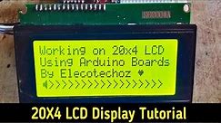 20x4 LCD Tutorial || Arduino I2C