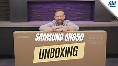 How To Unbox The Samsung QN85D Series With Pedestal Assembly And Install: QN55QN85D