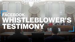 Facebook whistleblower testifies on Capitol Hill