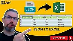JSON into Excel
