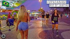 Walking on the Copacabana Boardwalk at Sunset 🇧🇷 | Rio de Janeiro, Brazil | 【4K】 2021