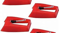 4 Pack Ruby Record Player Needle Turntable Stylus Replacement for ION Jenson Crosley Victrola Sylvania Turntable Phonograph LP Vinyl Player More Brand