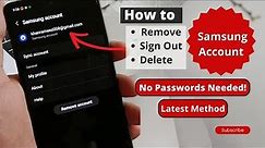 how to delete samsung account without password