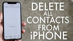 How To Delete All Contacts On iPhone!