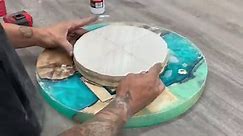 How To Make This 18" Round Epoxy Resin & Live Edge Wood End Table - Villy Wood + Crafted Elements