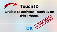 How to Fix 'Unable to Activate Touch ID' on Your iPhone"2024