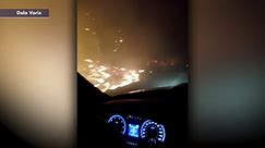 Man in Oregon fleeing wildfires films frightening evacuation