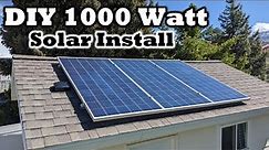 A DIY Solar Install YOU CAN DO!! - 1000 Watts of Power - Off Grid - Power Outage - Reduce Power Bill