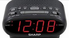 ⏰💤🎶📻🔋 Battery & Setup-Sharp Digital Alarm Clock w/AM/FM Radio-#Model SPC695