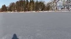 Coś fajnego lód bez śniegu i z... - Jezioro Przechlewskie