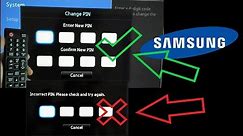 SAMSUNG TV RESET PASSWORD LOCK / Lock PIN Reset codes
