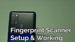 Samsung Galaxy A21s Fingerprint Scanner Setup & Working