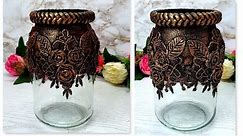 DIY/Decor recycled glass jar/Home decorating ideas handmade