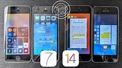 iOS 14 vs iOS 7 Full comparison 😍