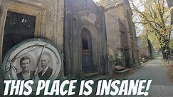 Crumbling mausoleum's and exposed cremated remains | Prague