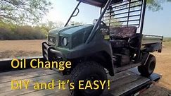 Kawasaki Mule, How to change oil & save you $400, First Oil Change, 50hr. #kawasaki #diy #farming