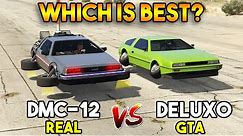 GTA DELUXO VS REAL DMC-12 - GTA 5 VS REAL LIFE