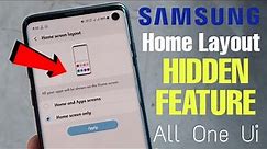 Every Samsung One Ui Home Layout Hidden Feature || How Enable Every Galaxy mobile