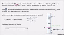 Worked example: determining domain word problem (all integers)