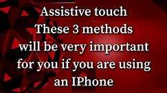 How to use Assistive touch in IPhone/ Sirimuthu Tech