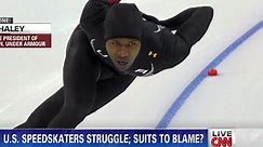 U.S. speed skaters struggle, blame suits
