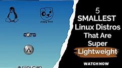 Best 5 SMALLEST/Lightweight Linux Distros that are Super Lightweight!