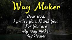 WAY MAKER - POWERFUL WORSHIP & MEDITATION SONG | Miracle Worker Promise Keeper Light in the Darkness