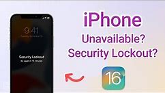 [ Tutorial ] iPhone Unavailable/ Security Lockout | 4 Ways To Unlock If Forgot Passcode
