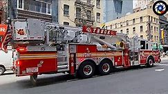 FDNY - Fire trucks Responding - Horn and Siren!