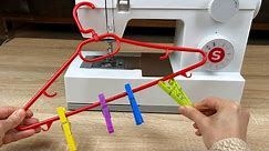 A Super Sewing Idea with Clothes Hanger and Pegs!