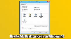 How to Add Desktop Icons on Windows 10