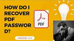 How to Crack PDF Password || Password Cracking|| John The Ripper|| PDF Password recovery