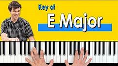 E Major Scale - Fingering and Chords for Piano