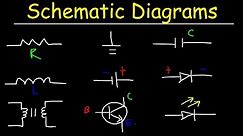 Schematic Diagrams & Symbols, Electrical Circuits - Resistors, Capacitors, Inductors, Diodes, & LEDs