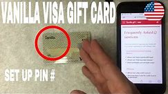 ✅ How To Set Up PIN On Vanilla Visa Gift Card 🔴