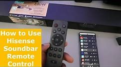 How to Use Hisense Soundbar Remote Control!
