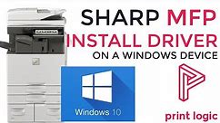 How to install a driver and configure a Sharp MFP - Windows Device