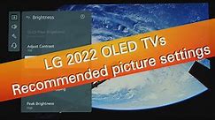 LG OLED 2022 TVs B2 C2 G2 Z2 - picture settings with tips