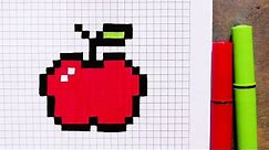 How to draw a cute Apple 🍎 | Step by step Pixel art Tutorial