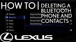 How-To Delete a Bluetooth Phone | Lexus