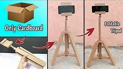 How To Make Foldable Tripod With Cardboard Make Easy At Home/Homemade Tripod for YouTube VideoMaking