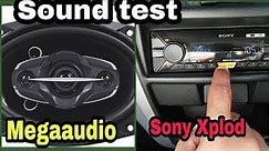 Sony Xplod DSX-A100U CAR AMPLIFIER | SOUND TEST | MEGAAUDIO SPEAKERS | AMPLIFIER CONNECTION