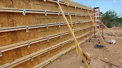 Concrete Wall Forming with Plywood, Snap Ties, and Wedges Part 3