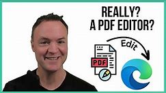 How to use Microsoft Edge as a PDF editor