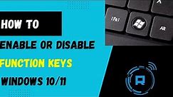 How to Enable Or Disable Function Keys In Windows 11